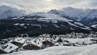 Uitzicht in de winter over Königsleiten en Krimml